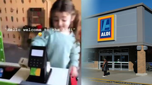Three-Year-Old Childs Amazing Impression Of Aldi Checkout Has Everyone Laughing