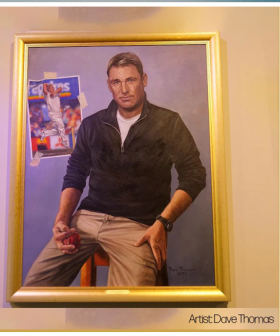 Portrait Of Shane Warne Has Been Unveiled At The Bradman Museum